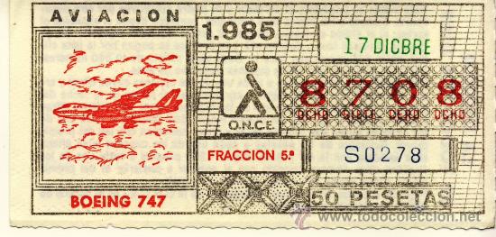 Cupones ONCE: CUPON ONCE 17 DICIEMBRE 1985