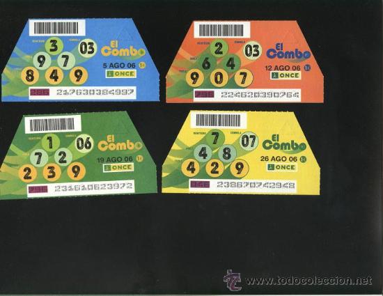 Cupones ONCE: lote 4 Combos Agosto 2006 - Foto 1