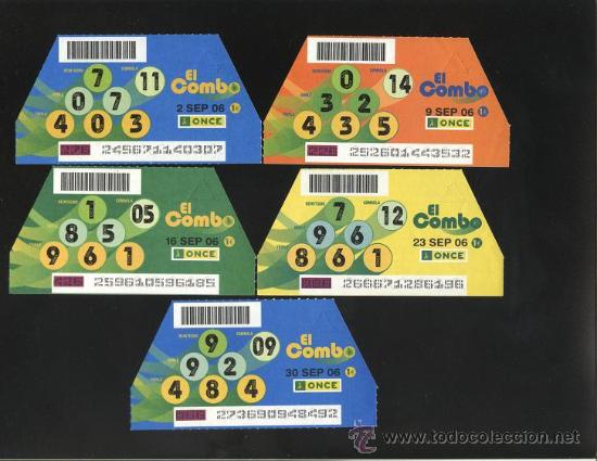 Cupones ONCE: lote 5 Combos Septiembre 2006 - Foto 1