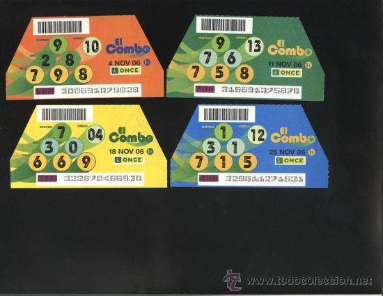 Cupones ONCE: lote 4 Combos Noviembre 2006 - Foto 1