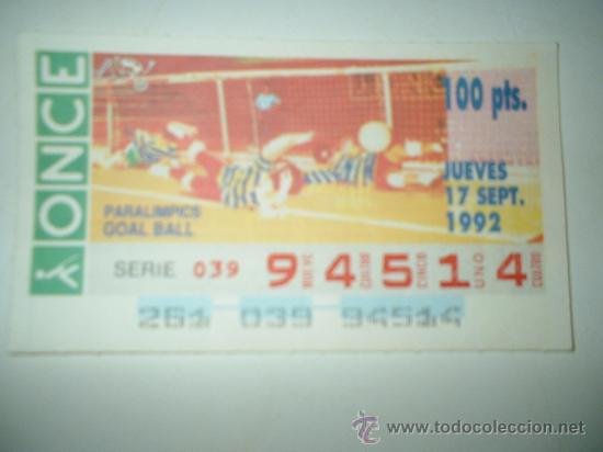 Cupones ONCE: cupon dee la once-paralimpics goal ball