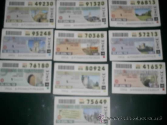 Cupones ONCE: serie completa 10 decimos  ONCE camino santiago 2010 mira mis otros cupones