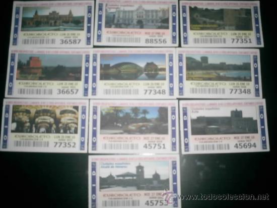 Cupones ONCE: serie completa 10 decimos OID ciudades espa&ntilde;olas 2010 mira mis otros cupones y loteria