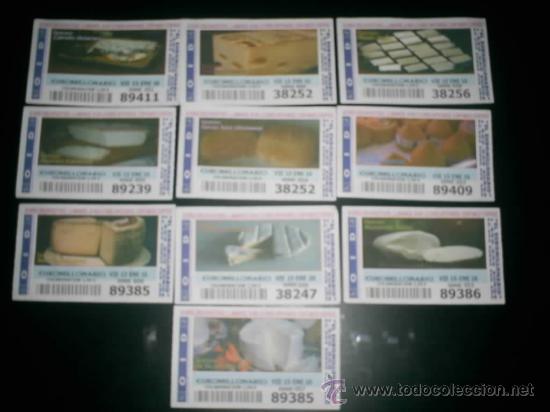Cupones ONCE: serie completa 10 decimos OID quesos 2010 mira mis otros cupones