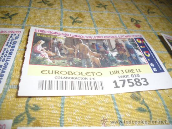 Cupones ONCE: CUPON DE LA OID A&Ntilde;O 2011 ENERO DIA 3 NACIMIENTOS - Foto 1