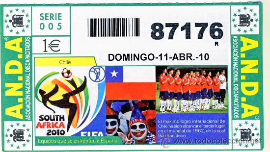 ONCE Coupons: CUPON A.N.D.A. -ASOCIACION NACIONAL DE DISCAPACITADOS- DE 11 DE ABRIL DE 2010 (4)