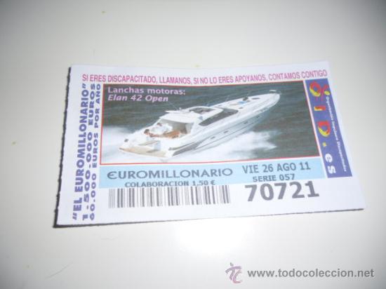 Coupon ONCE: CUPON DE LA OID 26 AGOSTO 2011 ELAN 42 OPEN