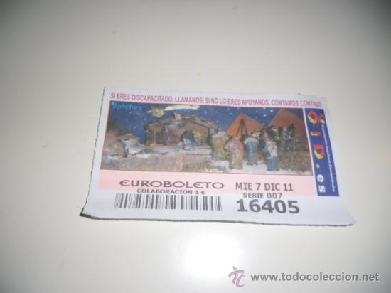 Coupon ONCE: CUPON DE LA OID 7 DICIEMBRE  2011 BELENES