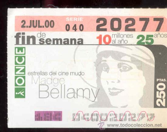 Cupones ONCE: CUPON ONCE FIN DE SEMANA 2/7/2000 - Foto 1