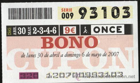 BONO cup&oacute;n 2007 ( 30-6 mayo )