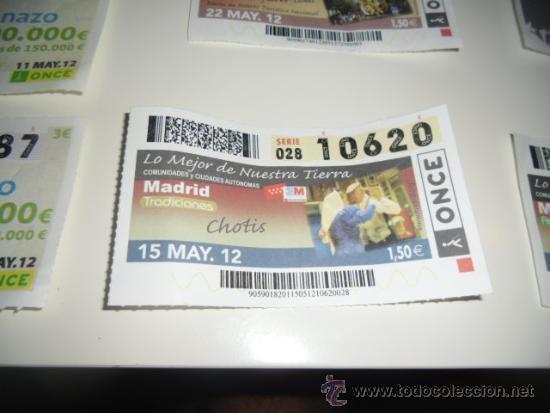 Cupones ONCE: CUPON ONCE A&Ntilde;O 2012 MES MAYO DIA 15 CHOTIS - Foto 1