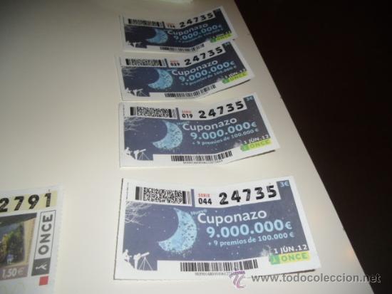 Cupones ONCE: CUPON ONCE A&Ntilde;O 2012 MES JUNIO  DIA 1 CUPONAZO - Foto 1