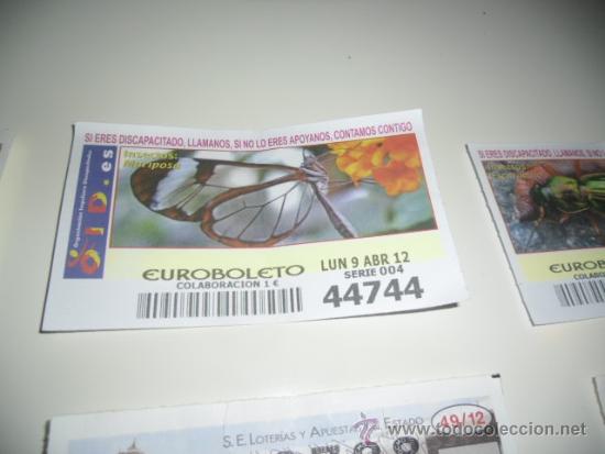Cupones ONCE: CUPON OID 2012 ABRIL 9 INSECTOS ESCARABAJO - Foto 1