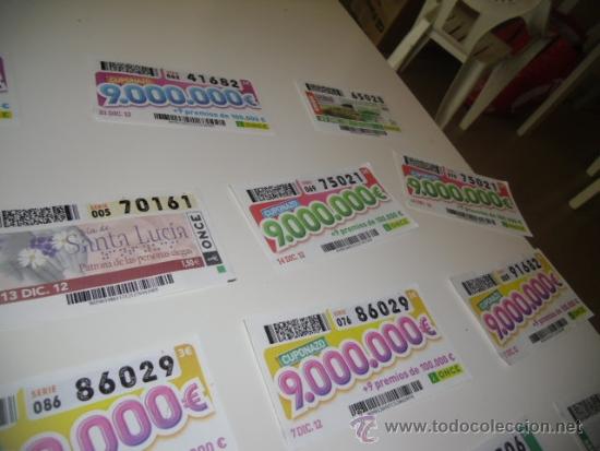 ONCE Coupons: LOTE 3 CUPONES CUPON ONCE 2012  DICIEMBRE DIA 7 CUPONAZO VIERNES