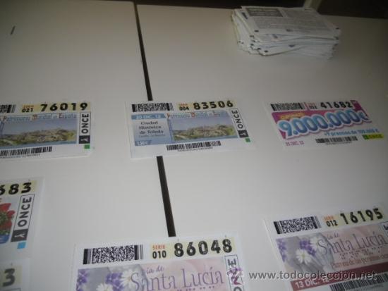 ONCE Coupons: LOTE DOS CUPONES  CUPON ONCE 2012  DICIEMBRE DIA 13 DIA SANTA LUCIA PERSONAS CIEGAS CUALQUIER DUDA P