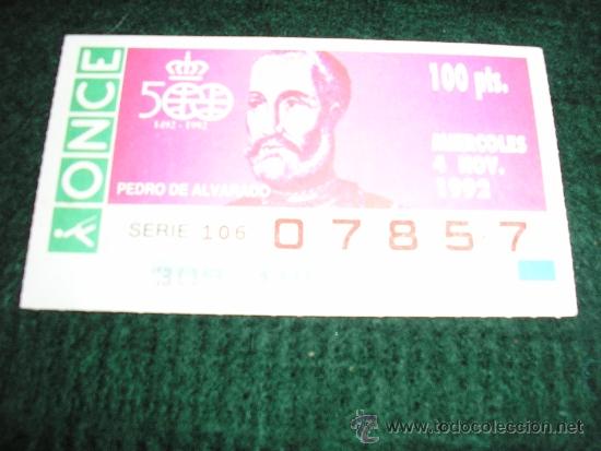 Cupones ONCE: once-4-11-1992-alvarado