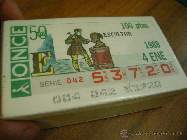 Cupones ONCE: Lote cupones ONCE a&ntilde;o 1988 completo - Foto 1