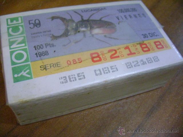 Cupones ONCE: Lote cupones ONCE a&ntilde;o 1988 completo - Foto 2
