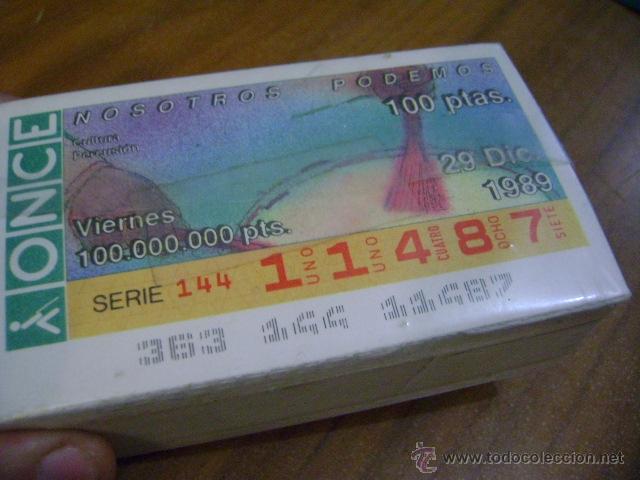 Cupones ONCE: Lote cupones ONCE a&ntilde;o 1989 completo - Foto 3