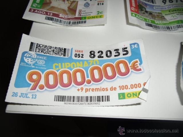 Cupones ONCE: CUPON ONCE CUPONAZO 9.0000000 26 DE JULIO - Foto 1