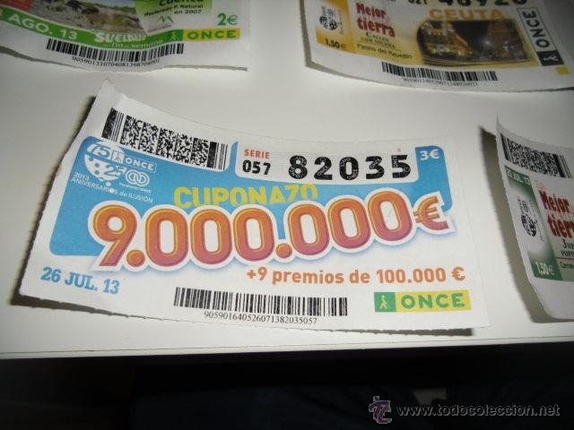 Bilhetes ONCE: CUPON ONCE CUPONAZO 9.0000000 26 DE JULIO EL DE FOTO
