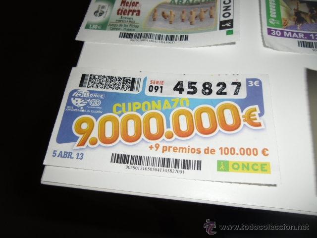 Cupones ONCE: CUPON DE LA ONCE CUPONAZO 5 ABRIL AZUL - Foto 1