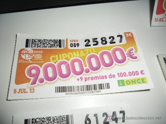 ONCE Coupons: CUPON DE LA ONCE CUPONAZO 5 JULIO 13 NARANJA