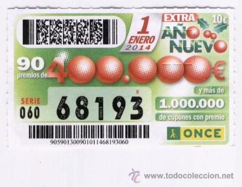 Cupones ONCE: CUPON EXTRA DE A&Ntilde;O NUEVO 2014 - Foto 1