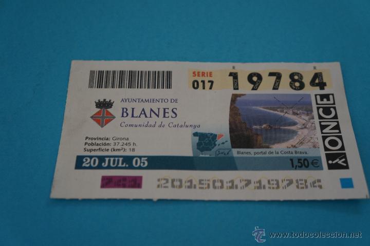 Billets ONCE: CUP&Oacute;N DE LA ONCE:CIUDAD,BLANES,(GIRONA)