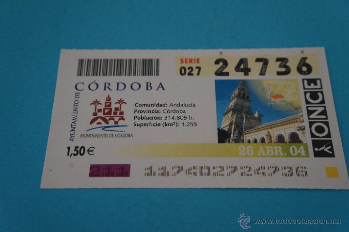 ONCE Coupons: CUP&Oacute;N DE LA ONCE:CIUDAD,C&Oacute;RDOBA,(C&Oacute;RDOBA)