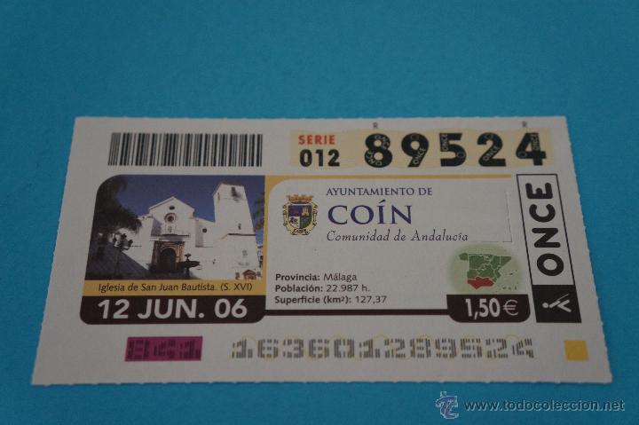 ONCE Coupons: CUP&Oacute;N DE LA ONCE:CIUDAD,CO&Iacute;N,(M&Aacute;LAGA)