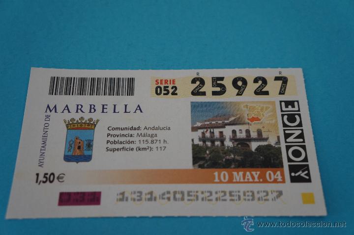 ONCE Coupons: CUP&Oacute;N DE LA ONCE:CIUDAD,MARBELLA,(M&Aacute;LAGA)