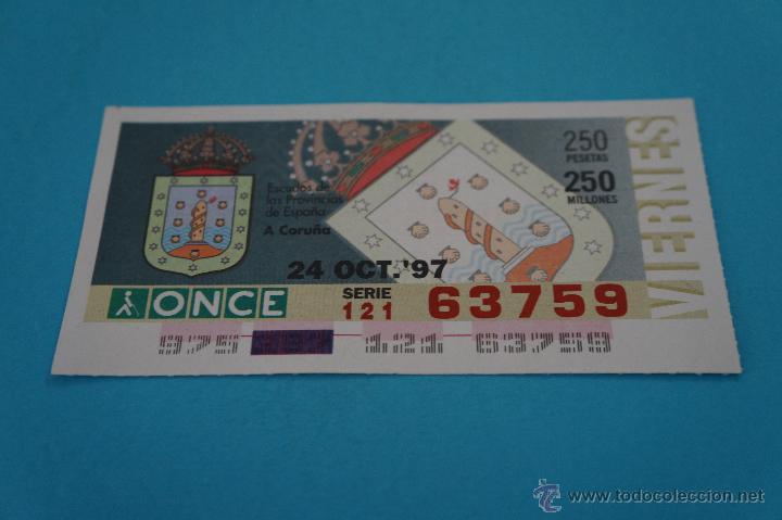 Cupones ONCE: CUP&Oacute;N DE LA ONCE:ESCUDOS,LA CORU&Ntilde;A-A CORU&Ntilde;A