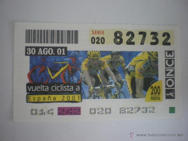 Cupones ONCE: Vuelta Ciclista a  Espa&ntilde;a 2001 - Cup&oacute;n ONCE - 30/08/2001