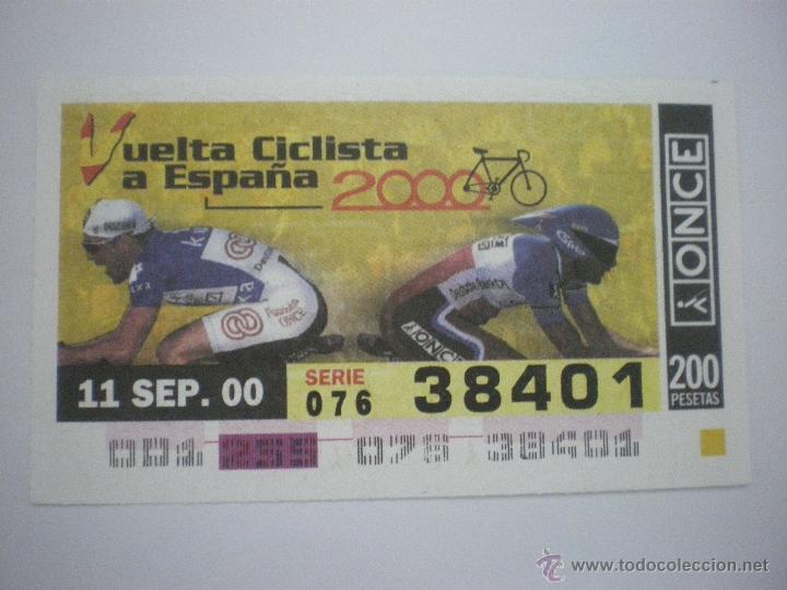 Cupones ONCE: Vuelta Ciclista a Espa&ntilde;a 2000 - Cup&oacute;n ONCE - 11/09/2000