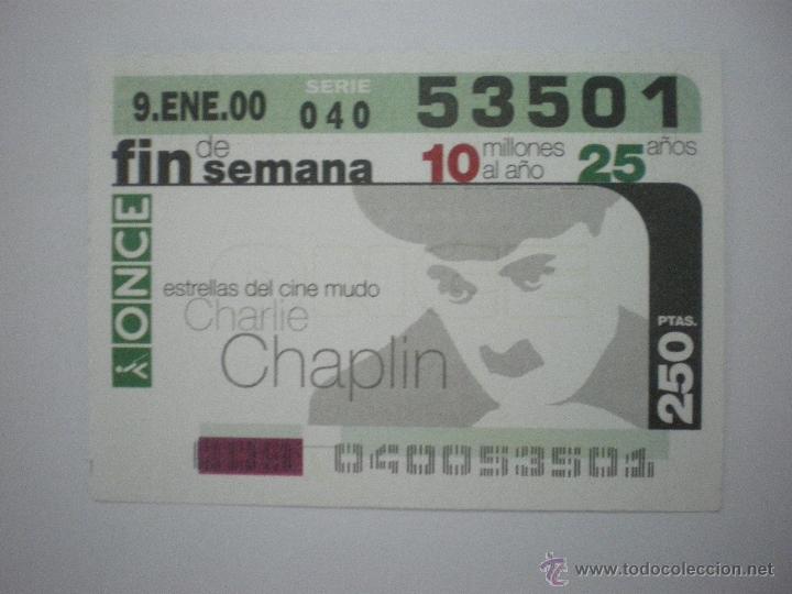 Cupones ONCE: Estrellas del cine mudo - Charlie Chaplin - Cup&oacute;n ONCE - 09/01/2000
