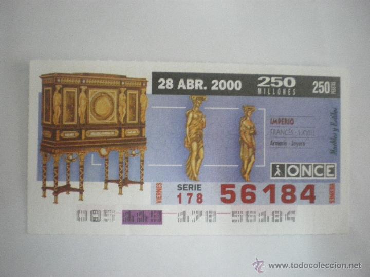 Cupones ONCE: Armario. Joyero - Imperio. Franc&eacute;s. Siglo XVIII - Muebles y Estilos - Cup&oacute;n ONCE - 28/04/2000