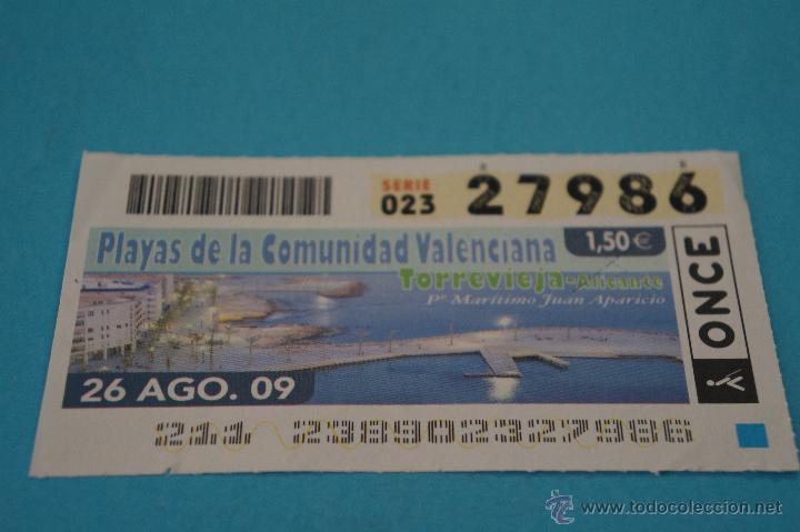 Cupones ONCE: CUP&Oacute;N DE LA ONCE:PLAYA,TORREVIEJA,ALICANTE,(COMUNIDAD VALENCIANA)
