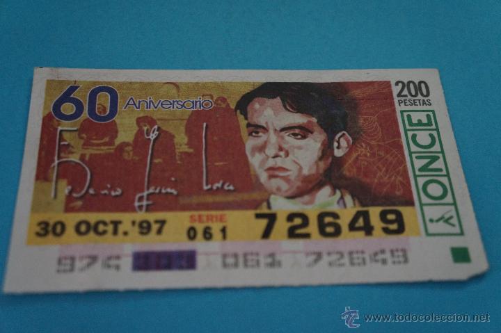 Billets ONCE: CUP&Oacute;N DE LA ONCE:CENTENARIOS,FEDERICO GARCIA LORCA,60 ANIVERSARIO
