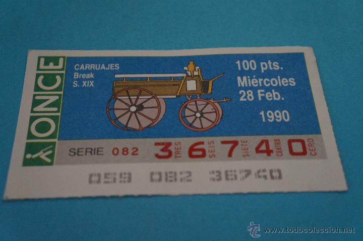 ONCE Coupons: CUP&Oacute;N DE LA ONCE:CARRUAJES,SIGLO XIX