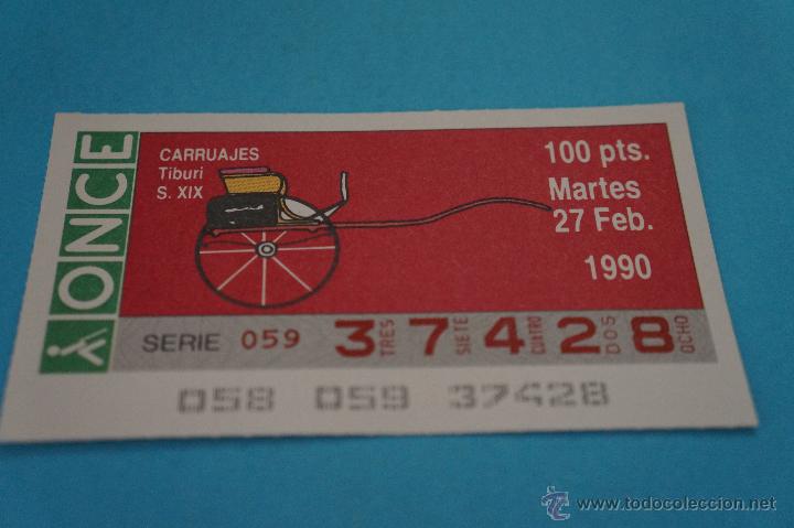 Billets ONCE: CUP&Oacute;N DE LA ONCE:CARRUAJES,SIGLO XIX