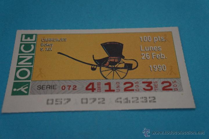 Billets ONCE: CUP&Oacute;N DE LA ONCE:CARRUAJES,SIGLO XIX