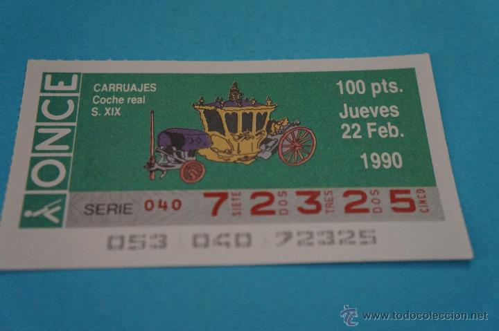 Billets ONCE: CUP&Oacute;N DE LA ONCE:CARRUAJES,SIGLO XIX