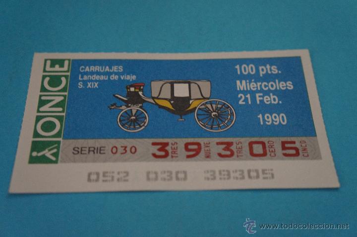 ONCE Coupons: CUP&Oacute;N DE LA ONCE:CARRUAJES,SIGLO XIX