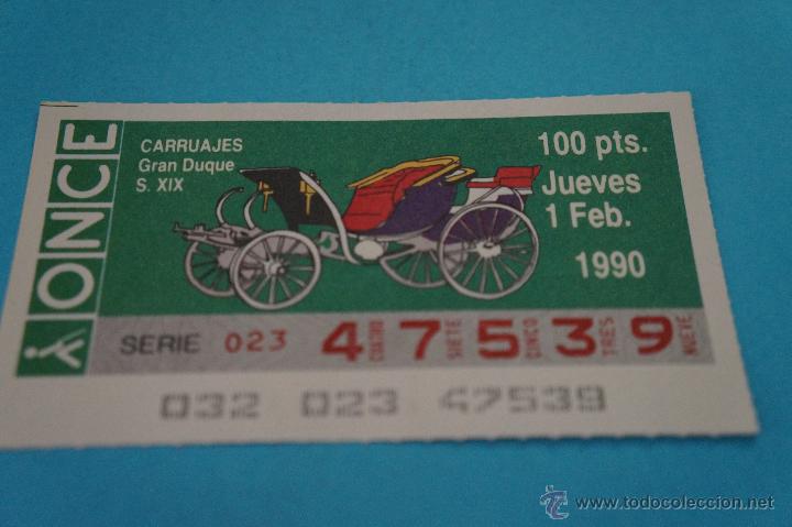 ONCE Coupons: CUP&Oacute;N DE LA ONCE:CARRUAJES,SIGLO XIX