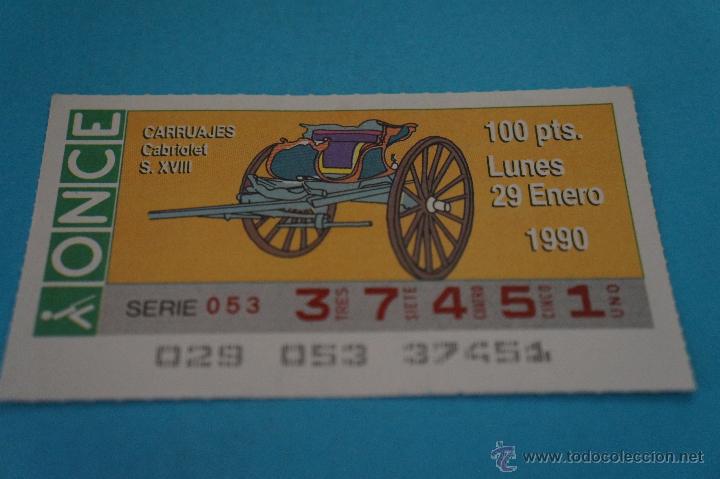 Coupon ONCE: CUP&Oacute;N DE LA ONCE:CARRUAJES,SIGLO XVIII