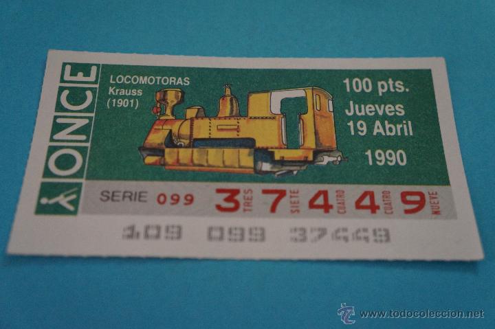 ONCE Coupons: CUP&Oacute;N DE LA ONCE:FERROCARRIL,LOCOMOTORA