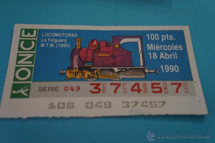 ONCE Coupons: CUP&Oacute;N DE LA ONCE:FERROCARRIL,LOCOMOTORA