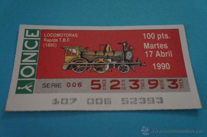 ONCE Coupons: CUP&Oacute;N DE LA ONCE:FERROCARRIL,LOCOMOTORA