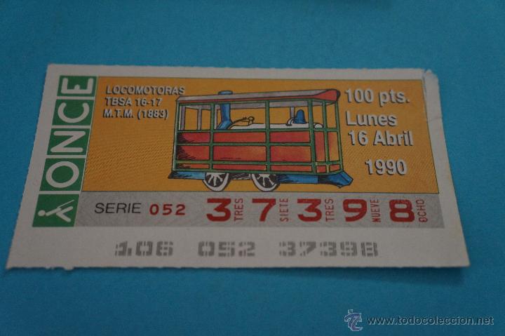 ONCE Coupons: CUP&Oacute;N DE LA ONCE:FERROCARRIL,LOCOMOTORA